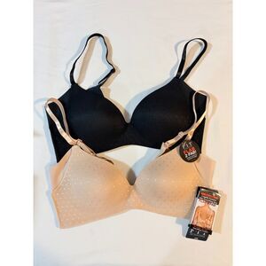 34B F.I.T. Bra set black and nude, No wires